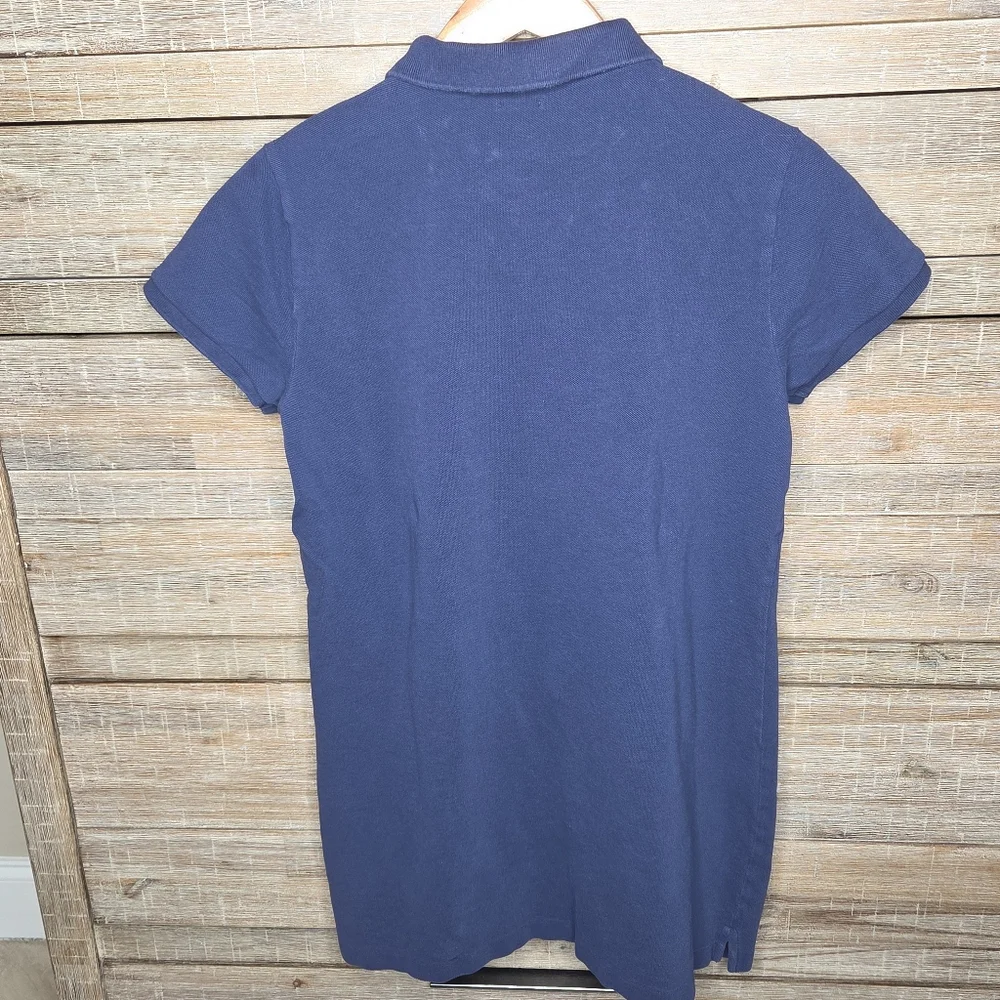 Polo Ralph Lauren Mesh Mini Girls Large Blue Short Sleeve Dress Classic Fit